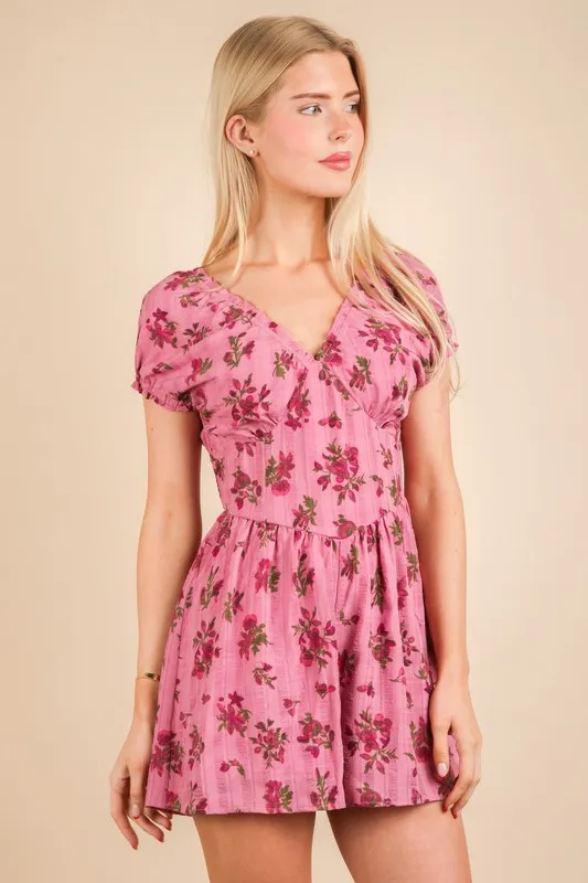 VERY J Floral Printed Ruffle Romper - Image 6