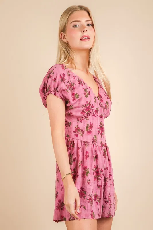 VERY J Floral Printed Ruffle Romper - Image 7