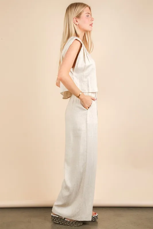 VERY J Solid Woven Top & Pants Set - Image 2