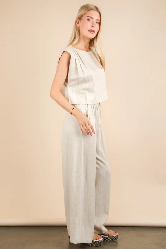 VERY J Solid Woven Top & Pants Set - Image 3