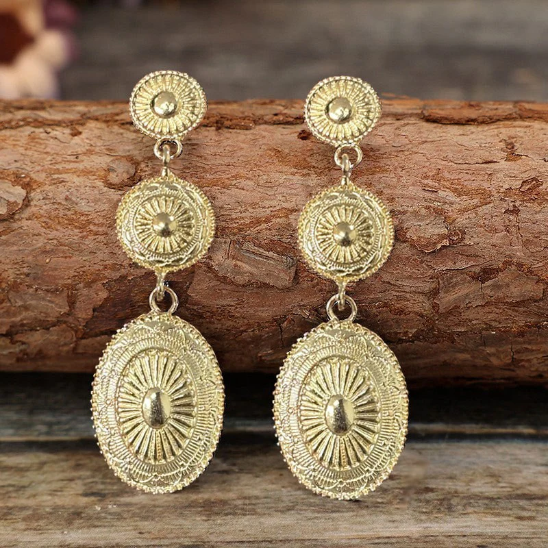Vintage Alloy Dangle Earrings - Image 6