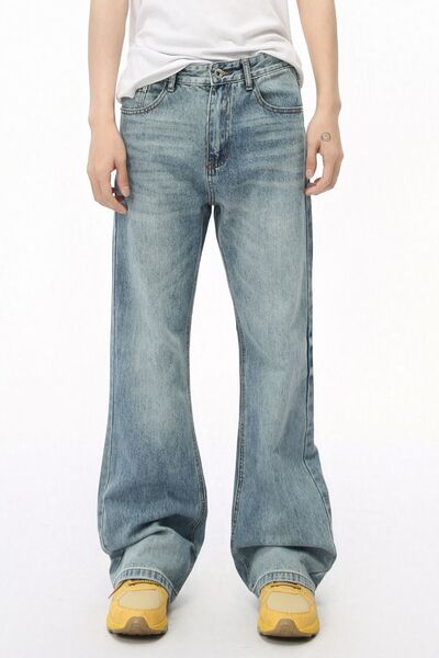 Washed High Rise Bootcut Jeans - Image 3