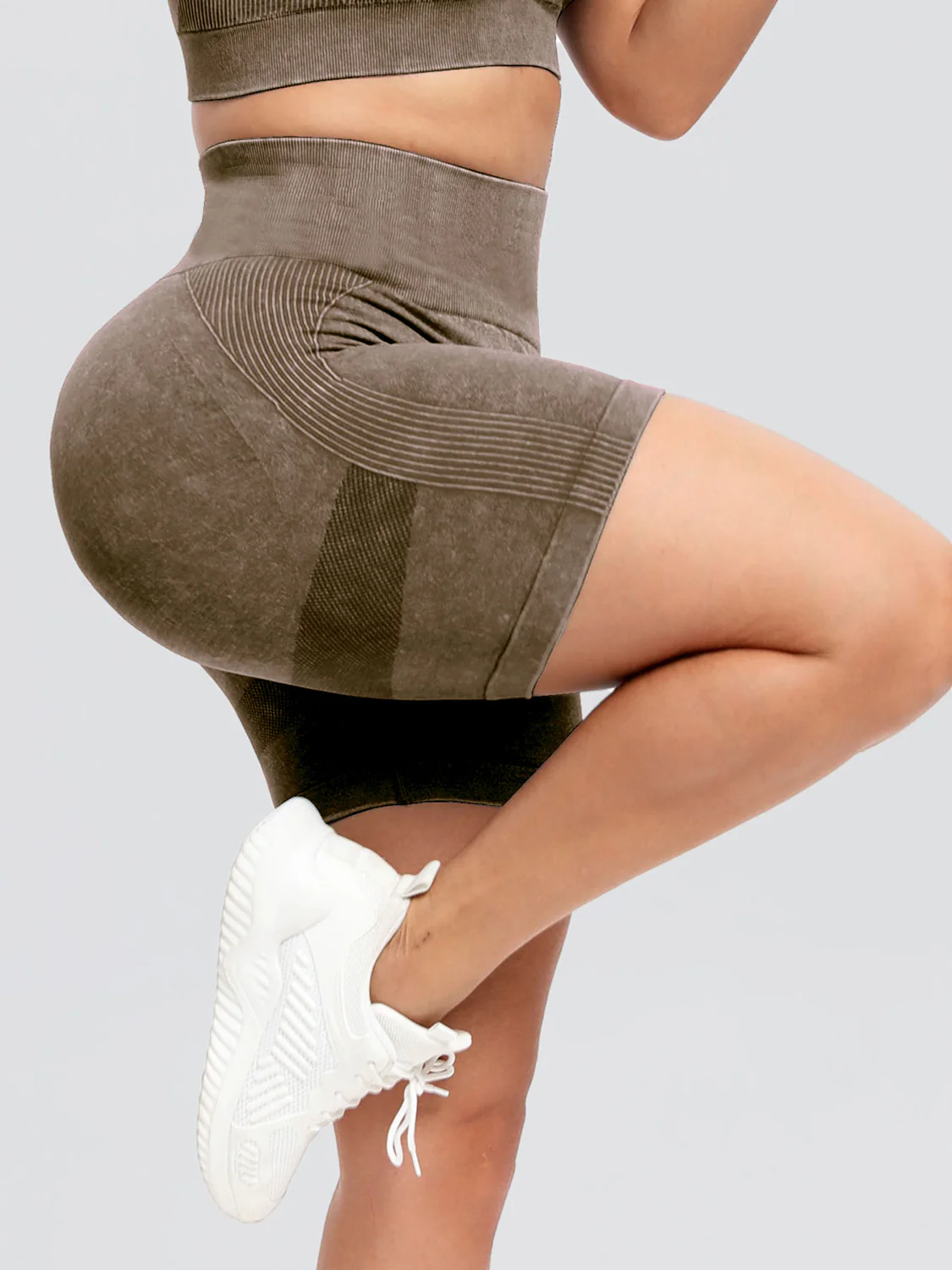 Washed High Waist Active Shorts - Image 8
