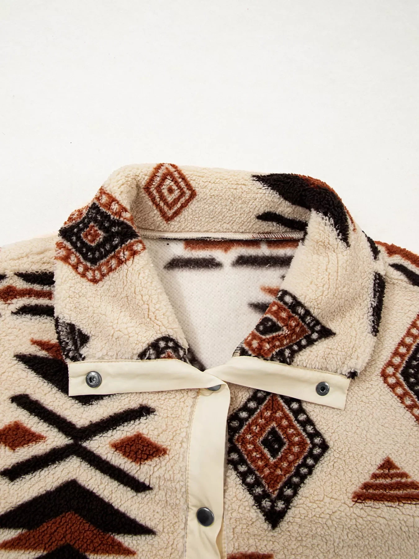 Western Aztec Half Zip Plush Sweatshirt - Image 5
