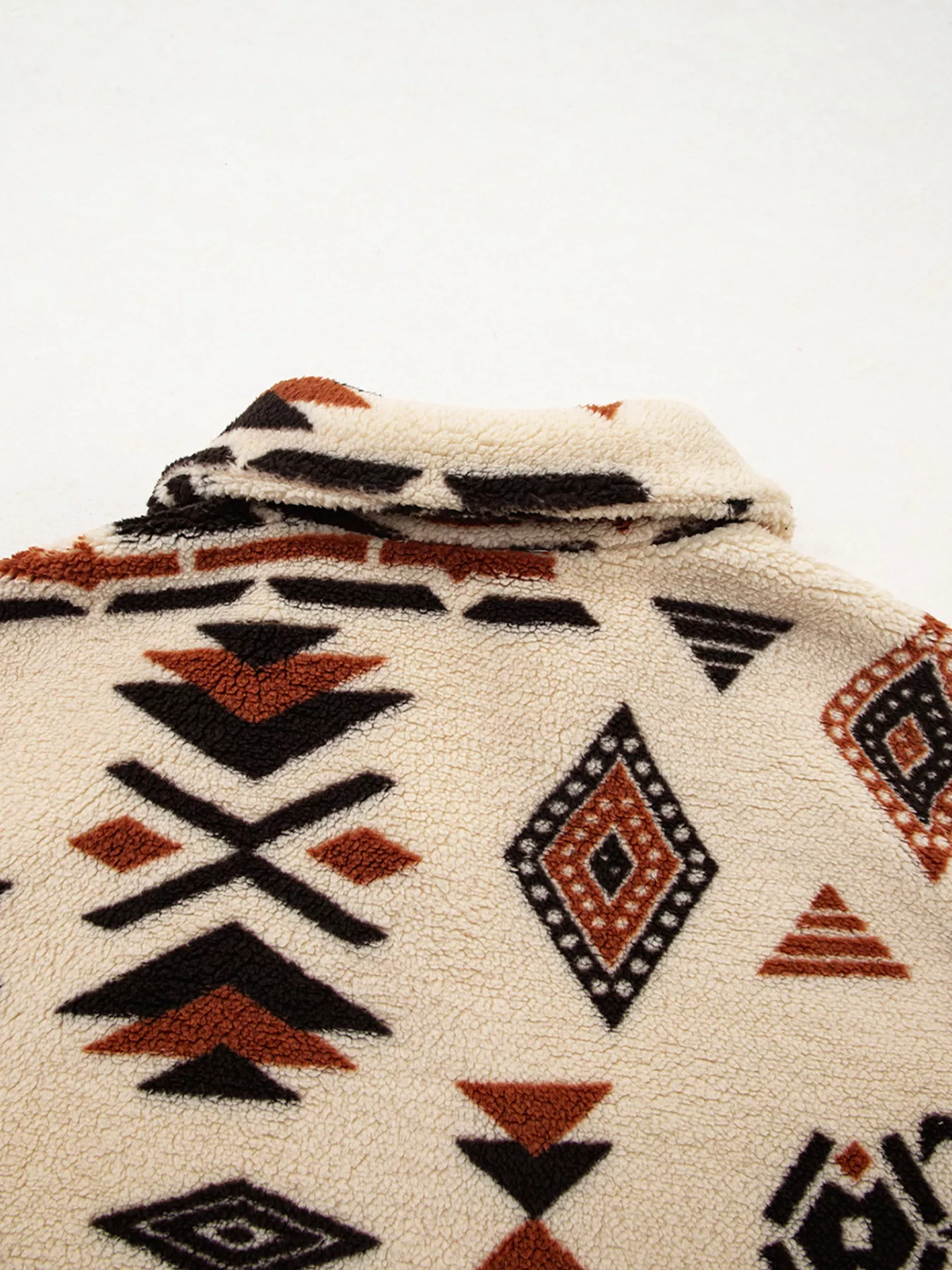 Western Aztec Half Zip Plush Sweatshirt - Image 6