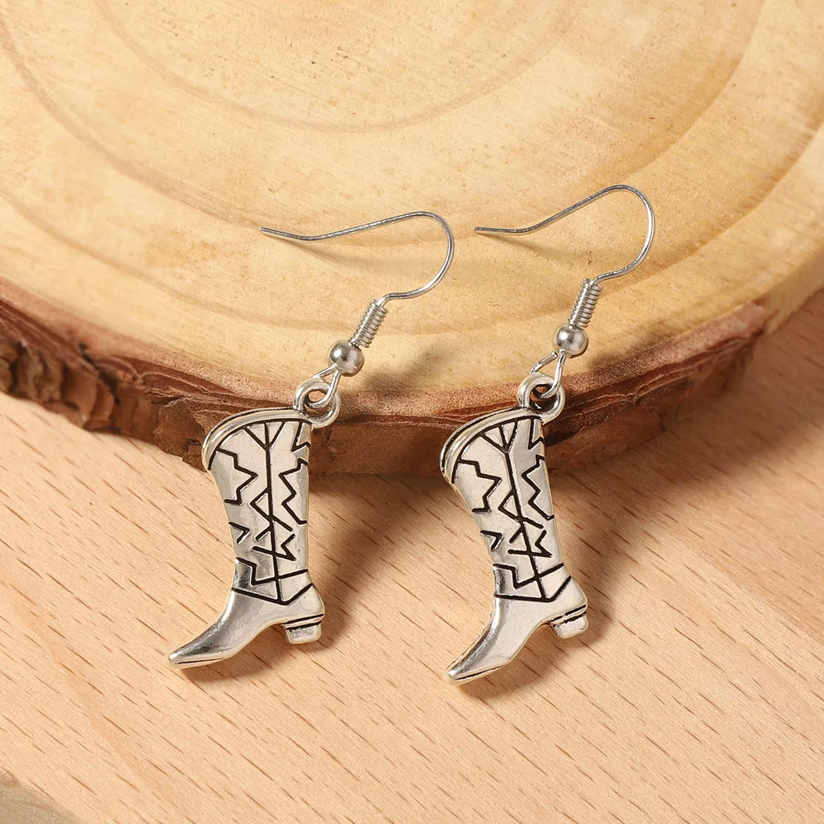 Western Cowboy Boot Dangle Earrings - Image 4