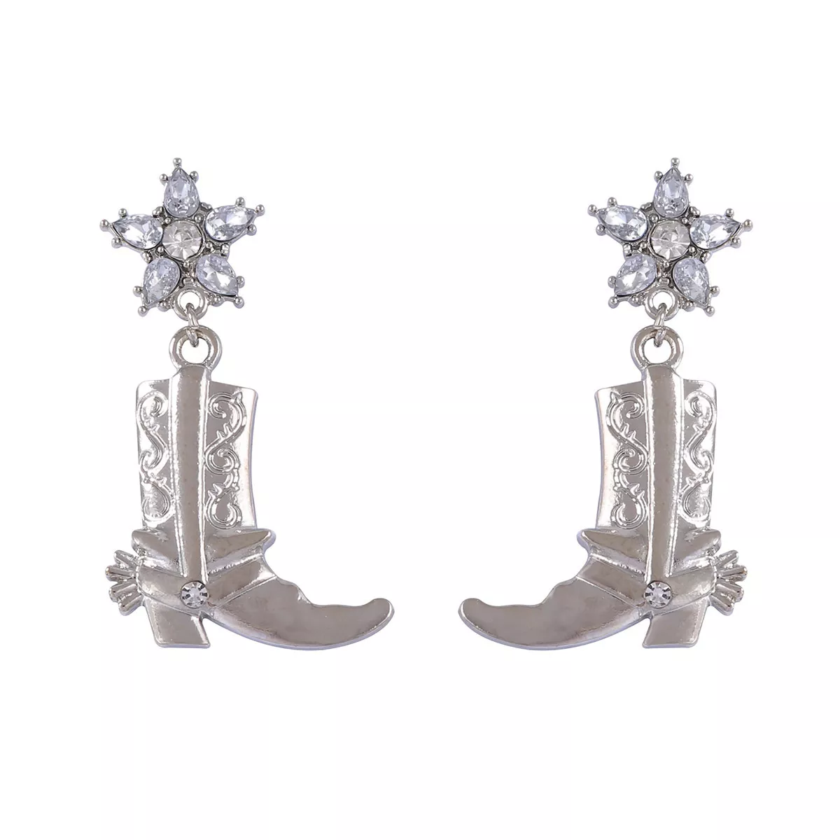 Western Style Boot Dangle Earrings - Image 7