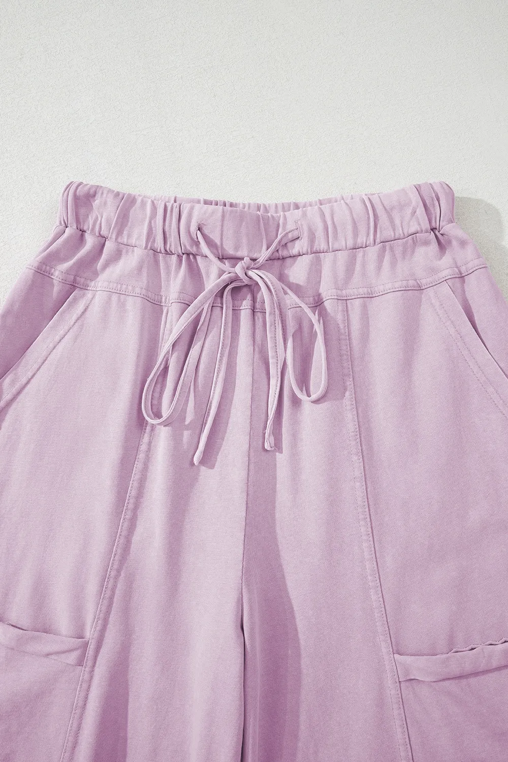 Wide-Leg Cargo Pants with Drawstring Waist - Image 7