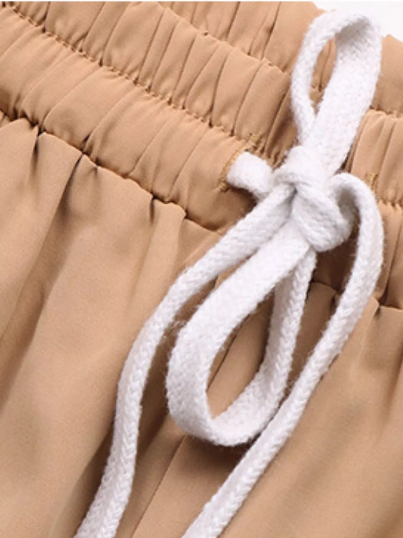 Wide Leg Drawstring Casual Pants - Image 7