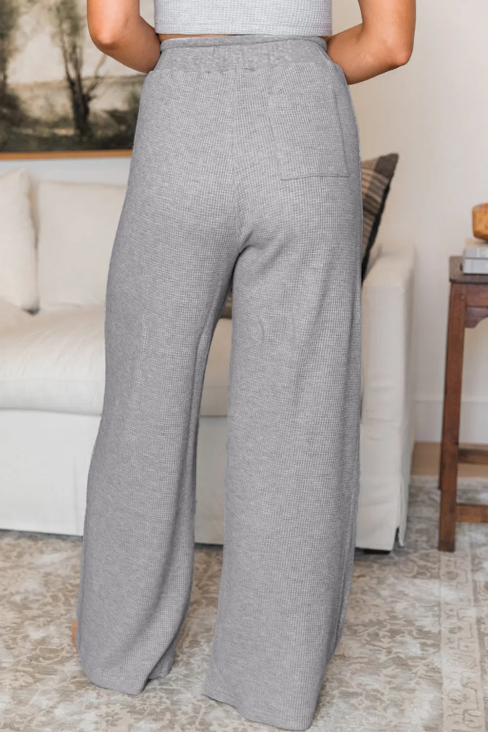 Wide Leg Pants with Pockets - Image 3