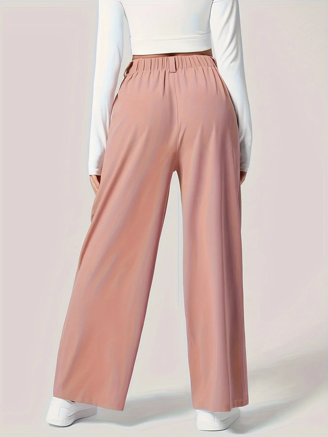 Wide Leg Pants with Pockets - Image 2