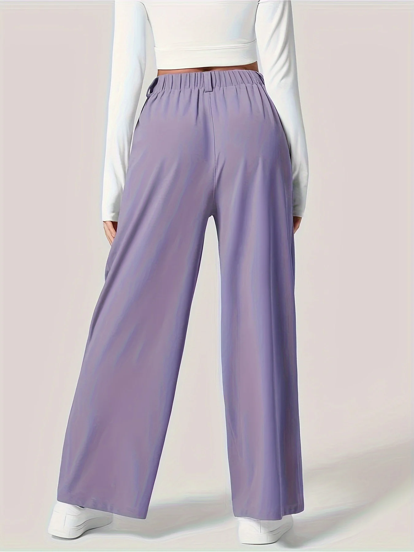 Wide Leg Pants with Pockets - Image 6