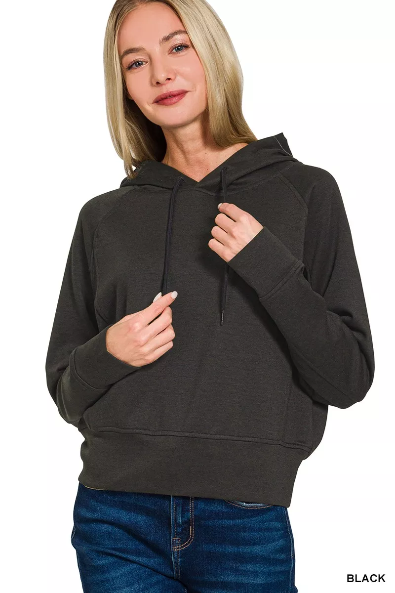 Zenana Drawstring Scuba Hoodie - Image 2