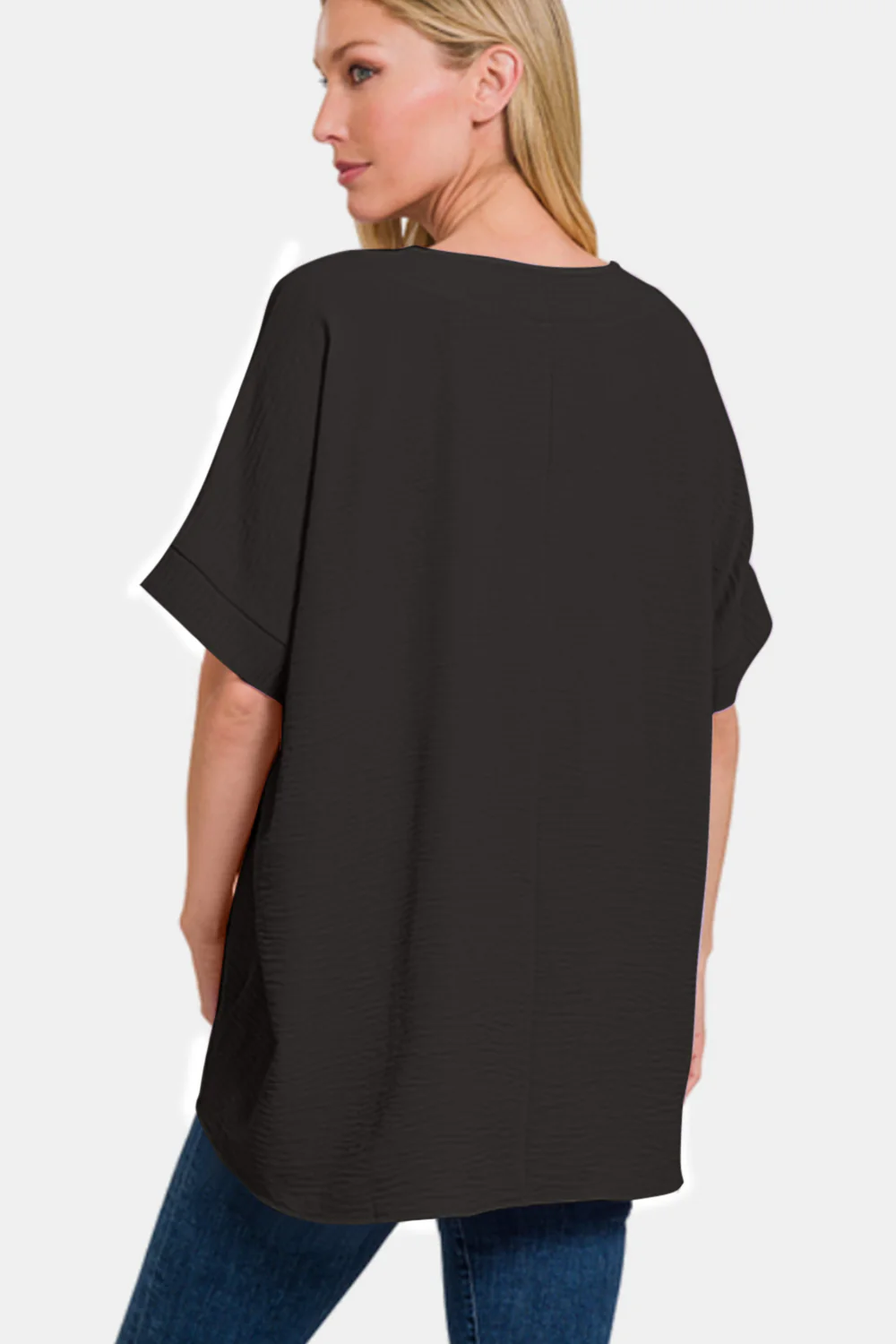 Zenana Full Size V-Neck Short Sleeve Top - Image 2