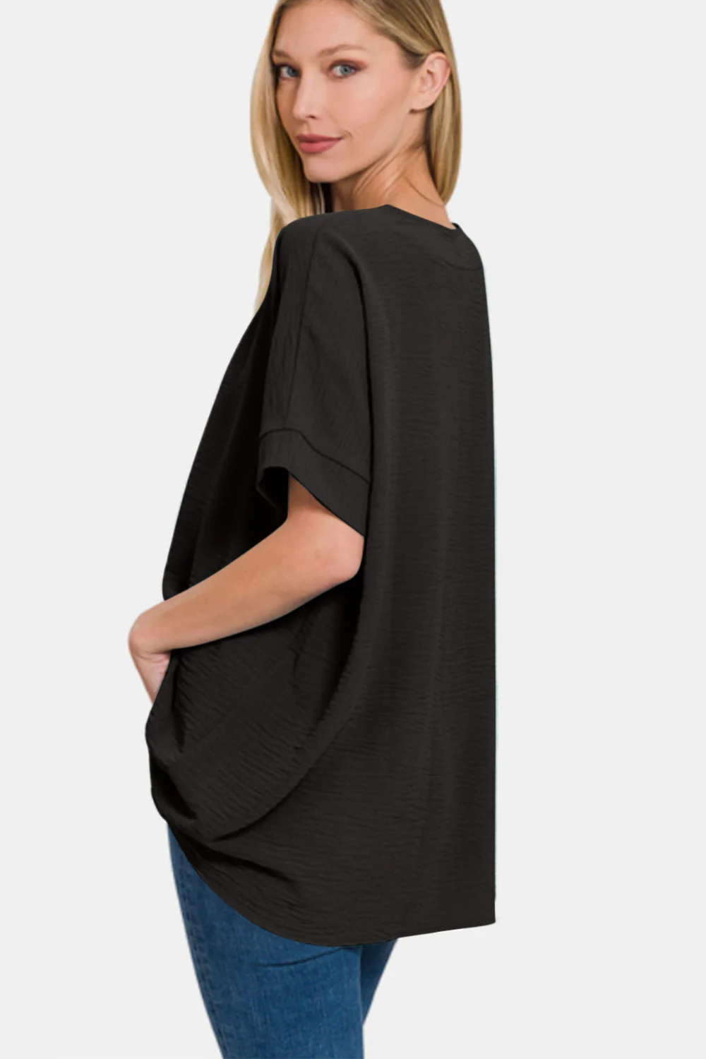 Zenana Full Size V-Neck Short Sleeve Top - Image 3
