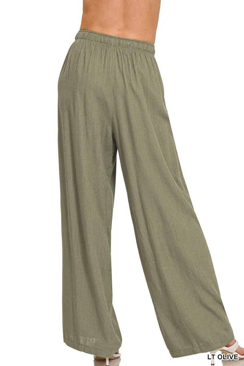 Zenana Linen Drawstring Pants - Image 3