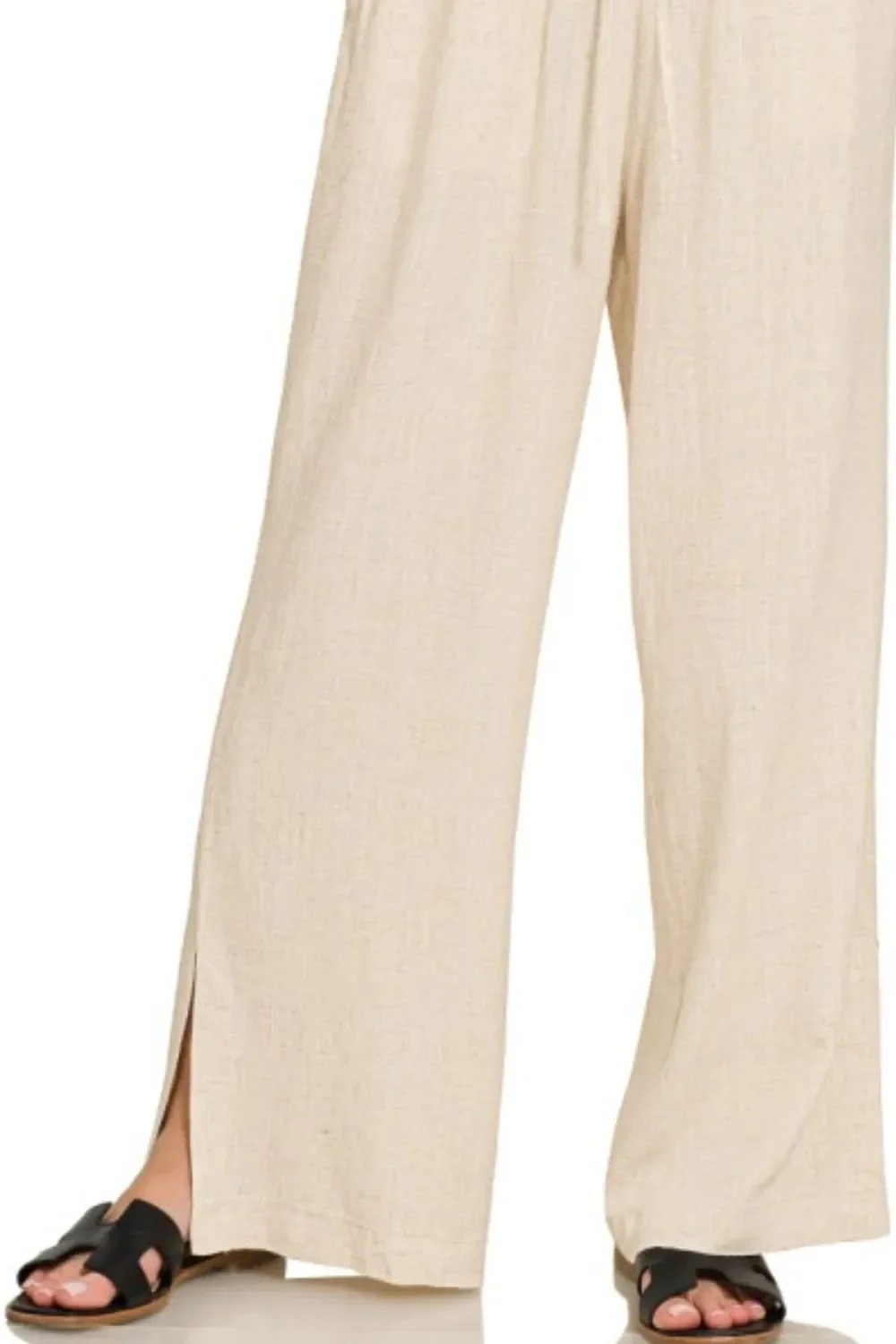 Zenana Linen Drawstring Pants - Image 3