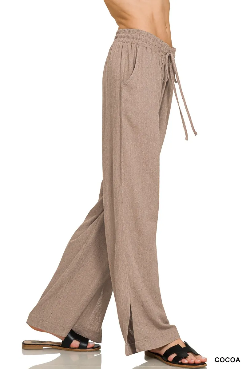 Zenana Linen Drawstring Pants - Image 3
