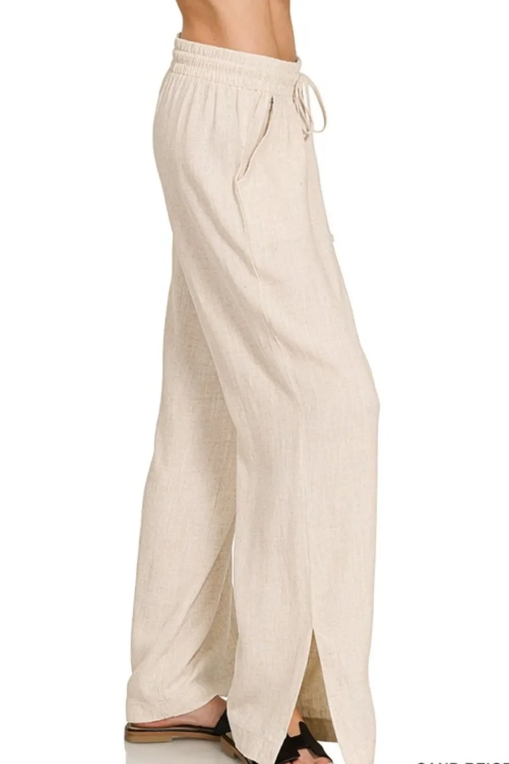 Zenana Linen Drawstring Pants - Image 2