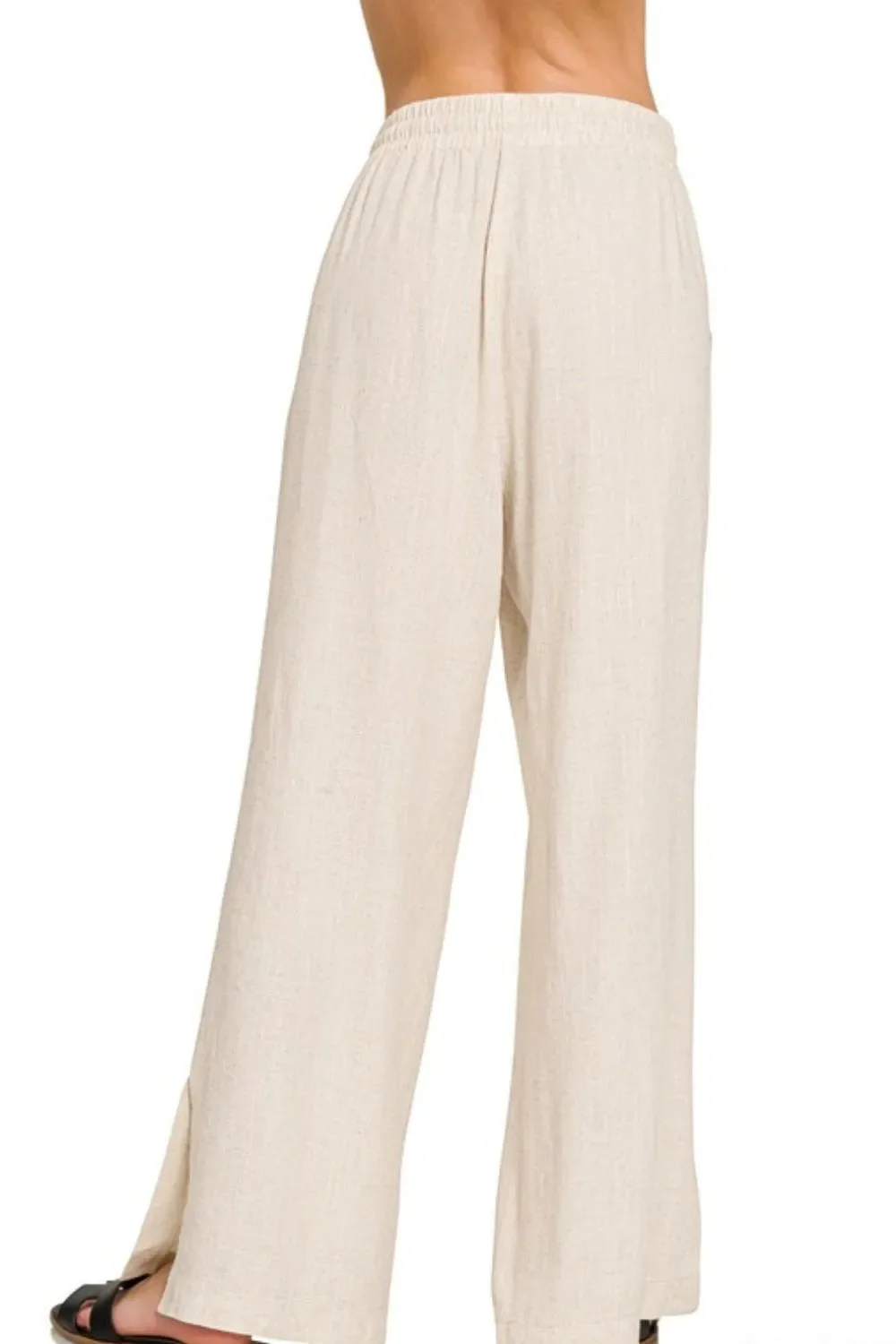 Zenana Linen Drawstring Pants - Image 3