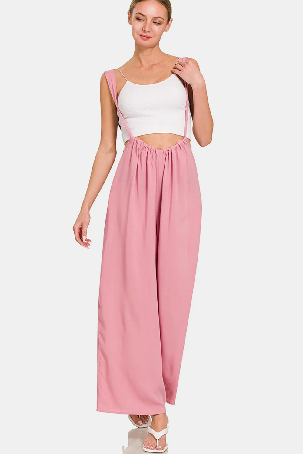 Zenana Pocketed Wide Strap Wide Leg Overalls - Image 3
