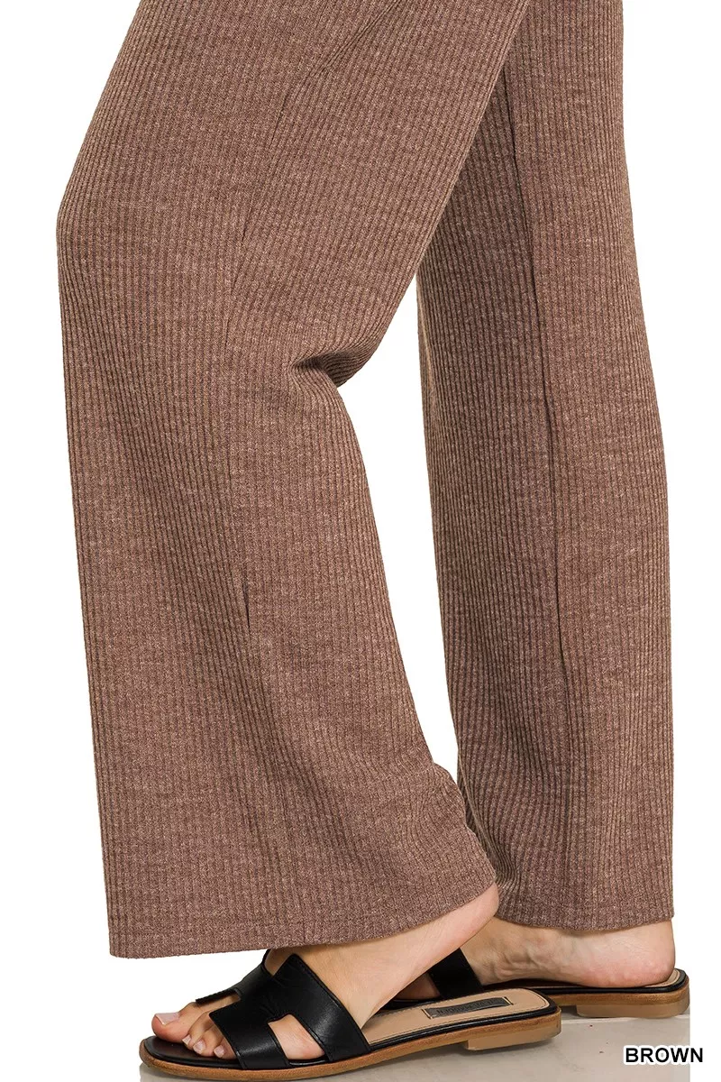 Zenana Ribbed Drawstring Lounge Pants - Image 3