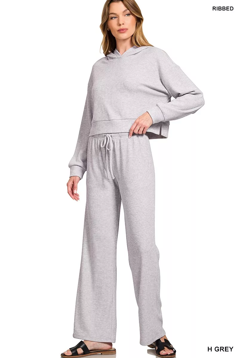 Zenana Ribbed Drawstring Lounge Pants - Image 2