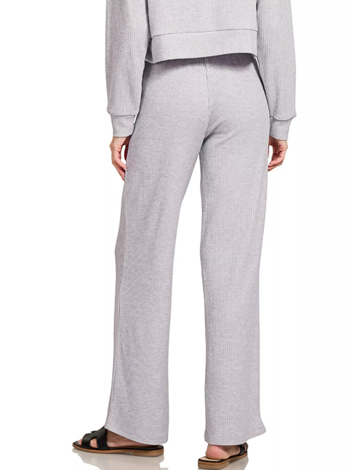 Zenana Ribbed Drawstring Lounge Pants - Image 3