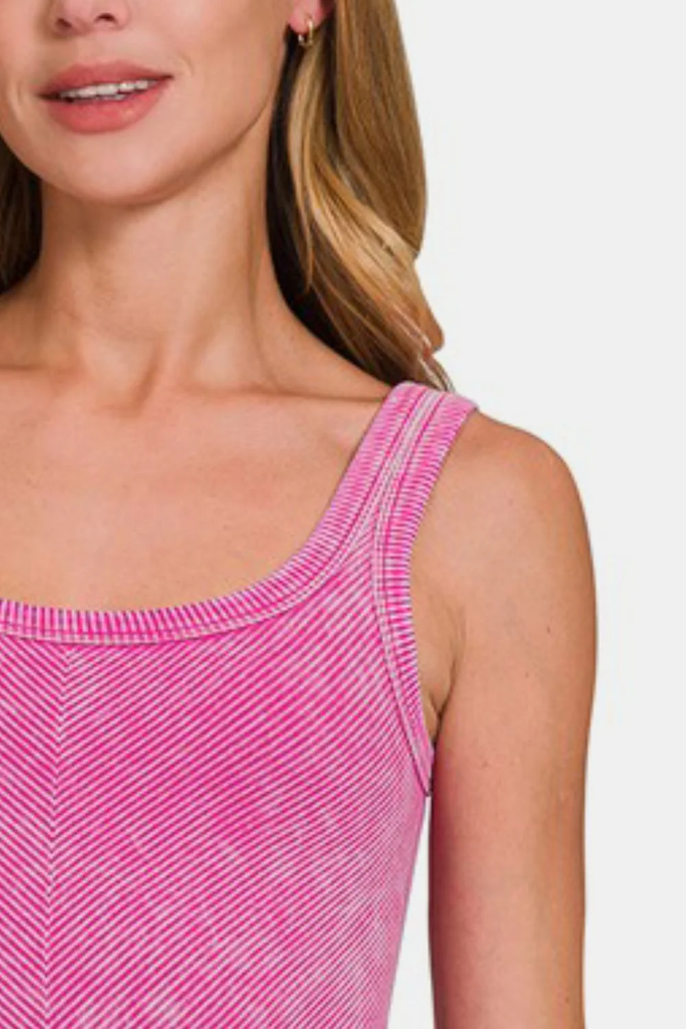 Zenana Ribbed Scoop Neck Tank - Image 3