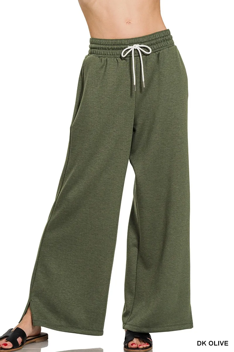 Zenana Scuba Drawstring Pants