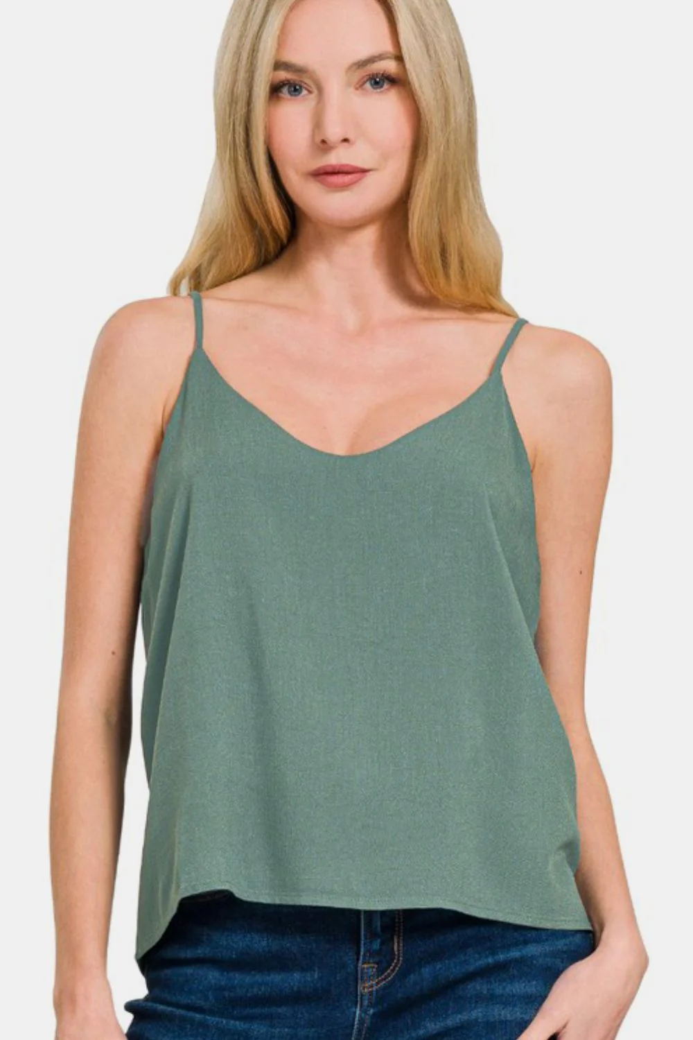 Zenana Two Layered Spaghetti Strap Cami - Image 3
