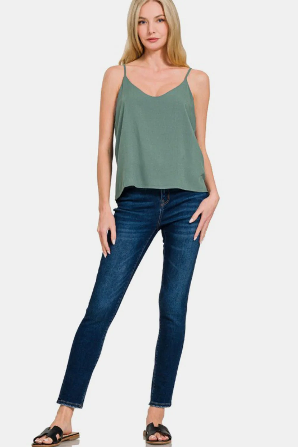 Zenana Two Layered Spaghetti Strap Cami - Image 4