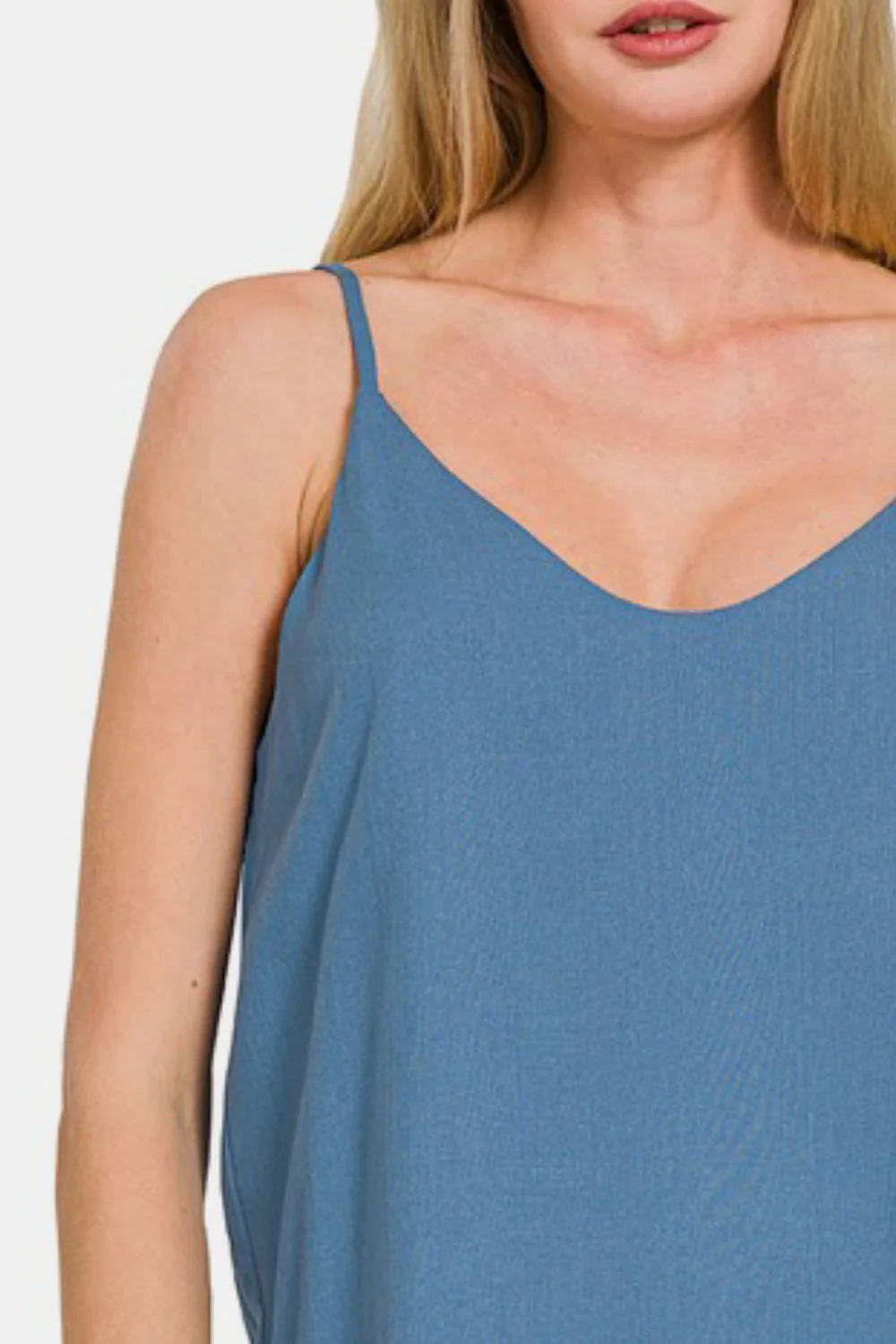 Zenana Two Layered Spaghetti Strap Cami - Image 2
