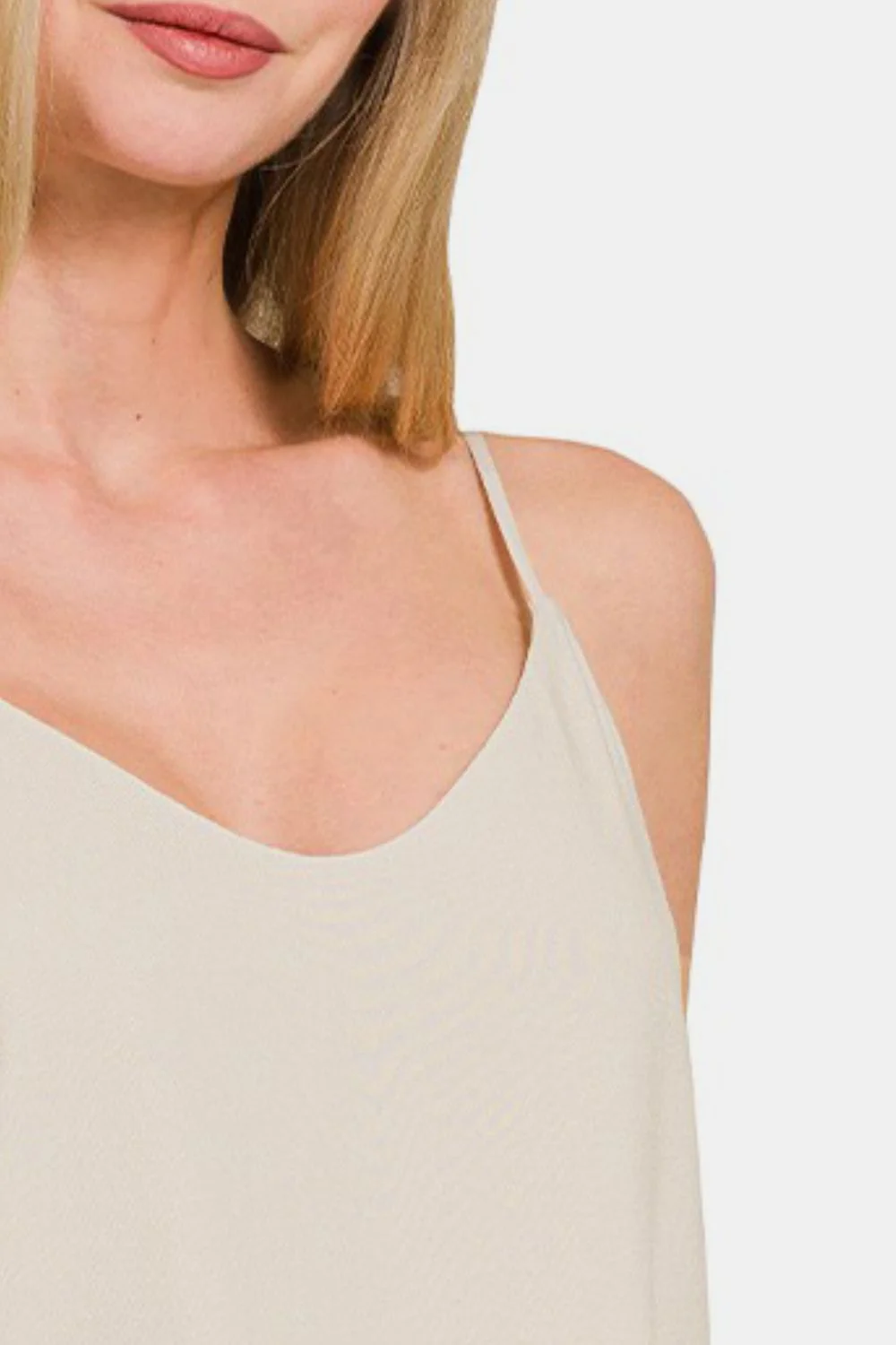Zenana Two Layered Spaghetti Strap Cami - Image 3