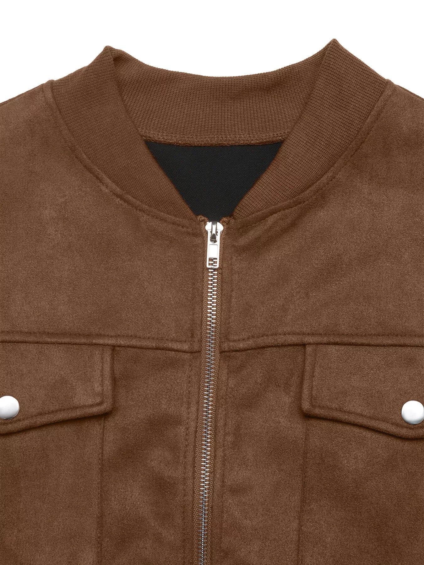 Zip Up Dropped Shoulder Jacket - Image 7