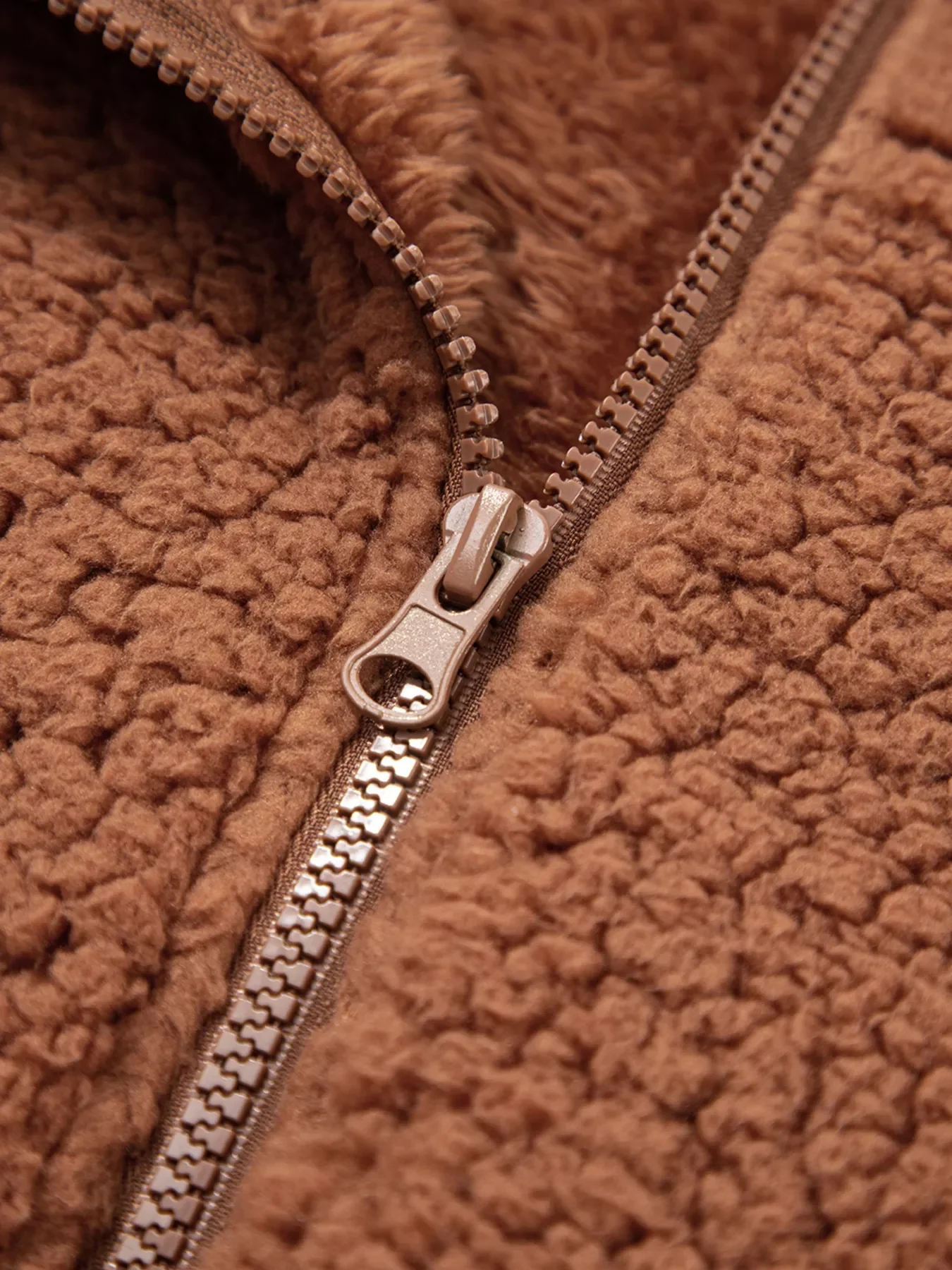 Zip Up Hooded Sherpa Jacket - Image 12