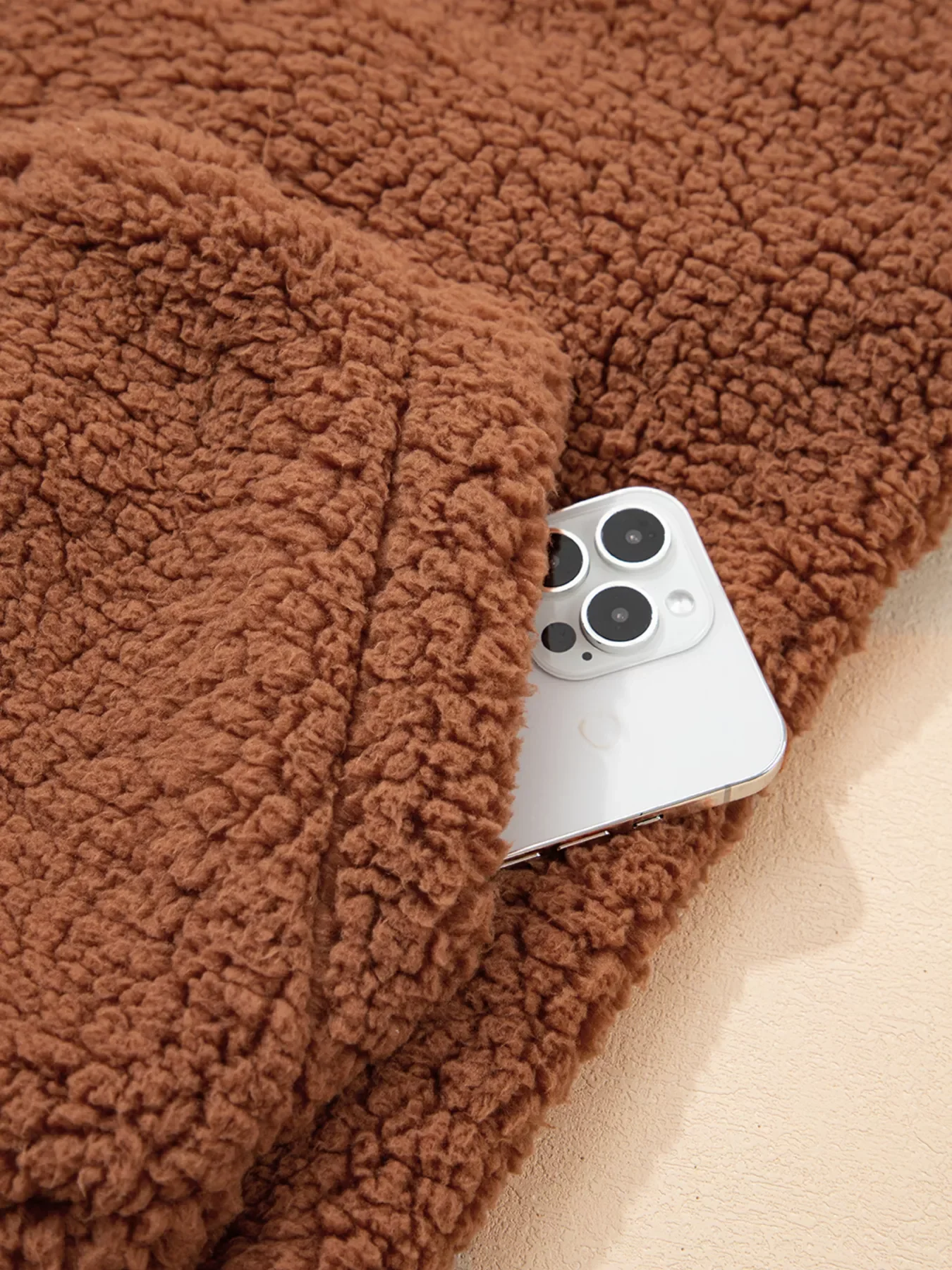 Zip Up Hooded Sherpa Jacket - Image 15