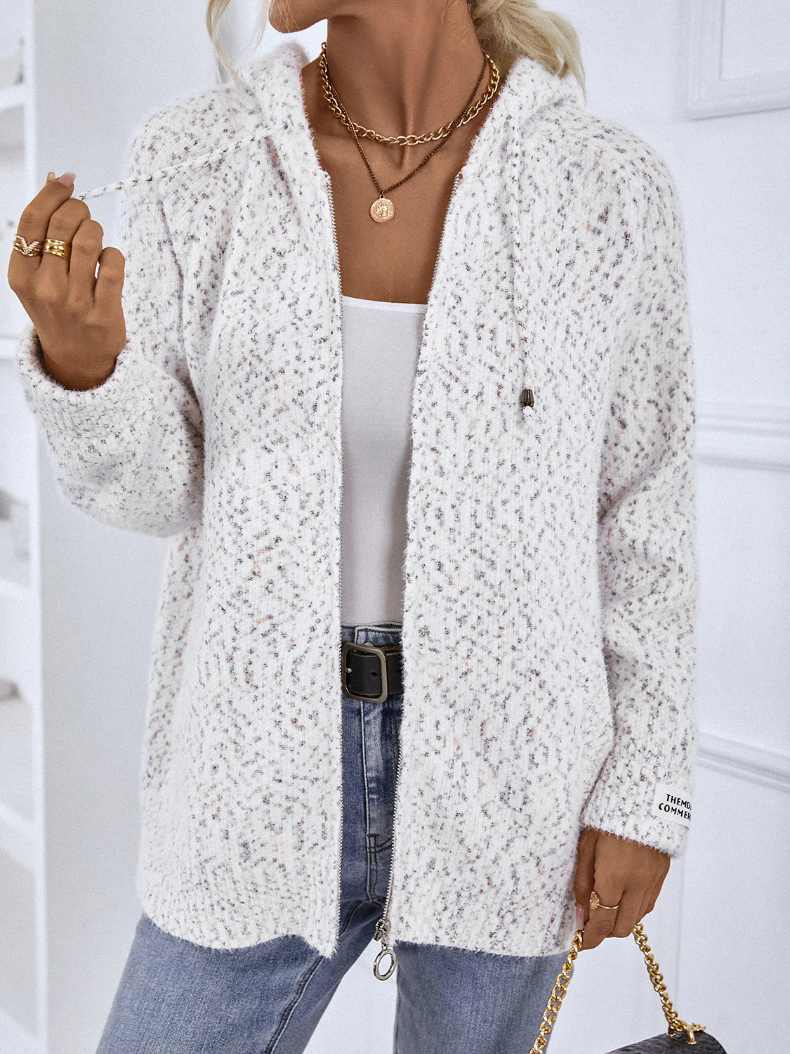 Zip-Up Hooded Sweater - Image 9
