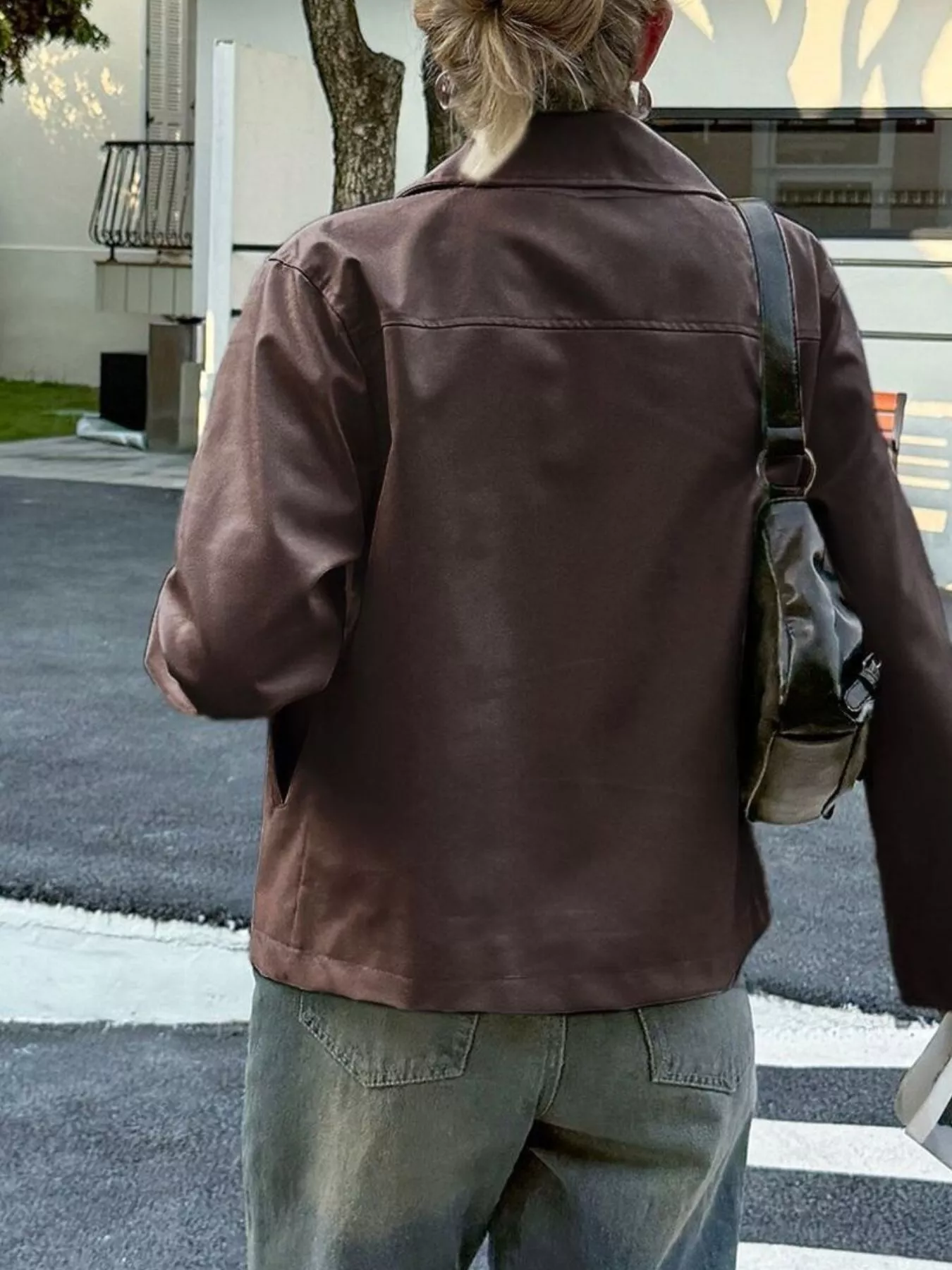 Zip Up Leather Jacket - Image 7