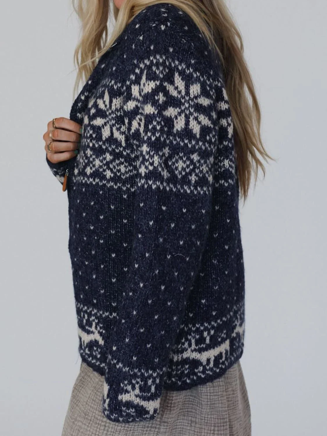 Zip Up Long Sleeve Cardigan - Image 5