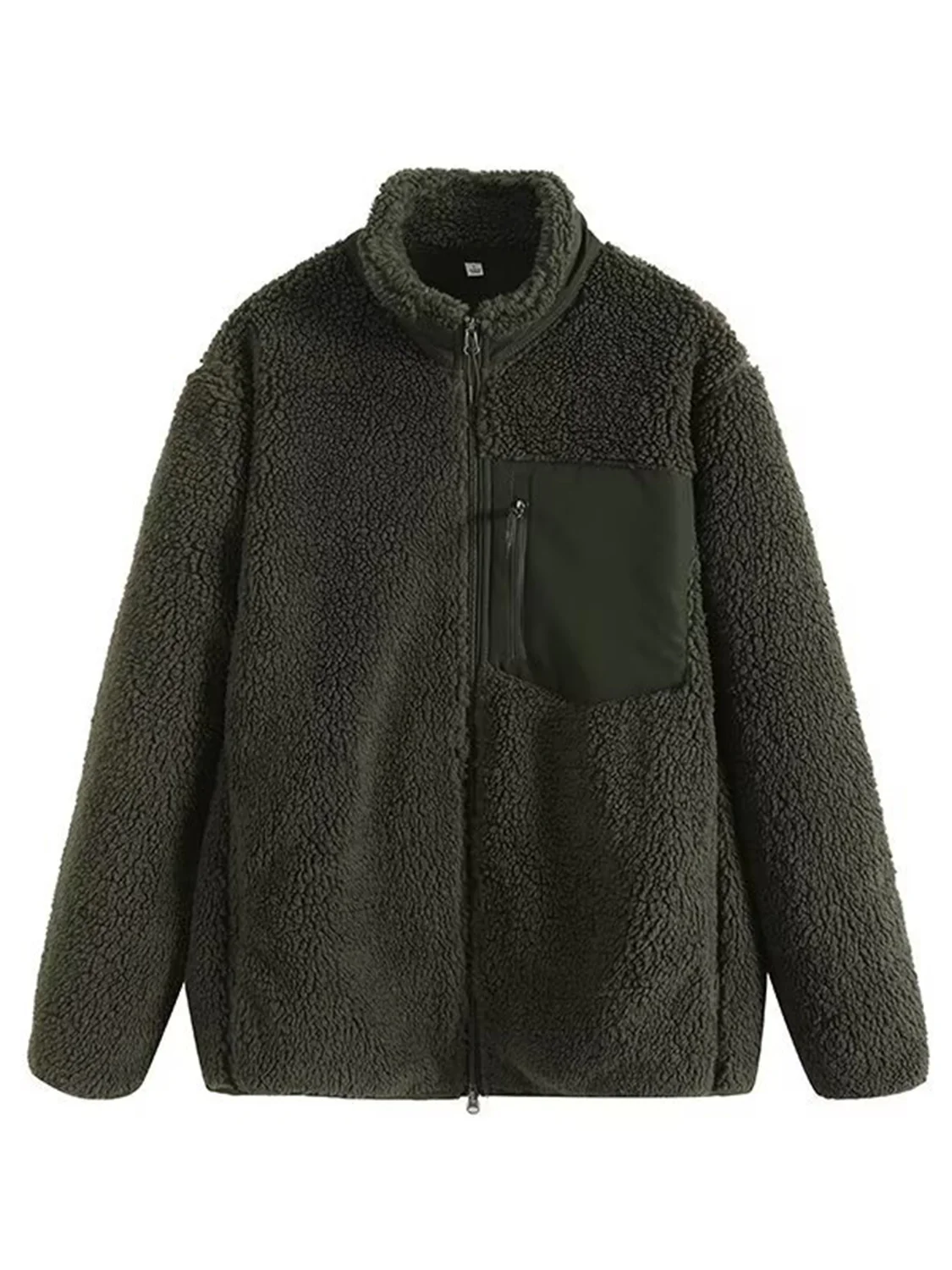Zip Up Long Sleeve Plush Jacket - Image 11