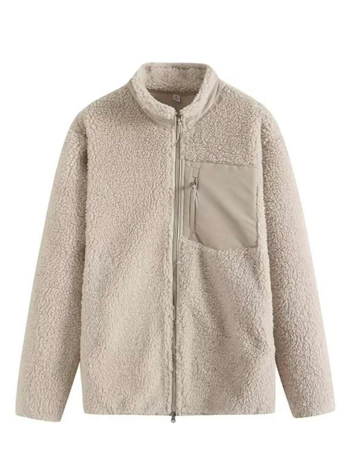 Zip Up Long Sleeve Plush Jacket - Image 22
