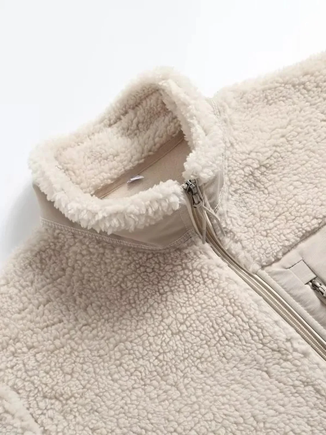 Zip Up Long Sleeve Plush Jacket - Image 23