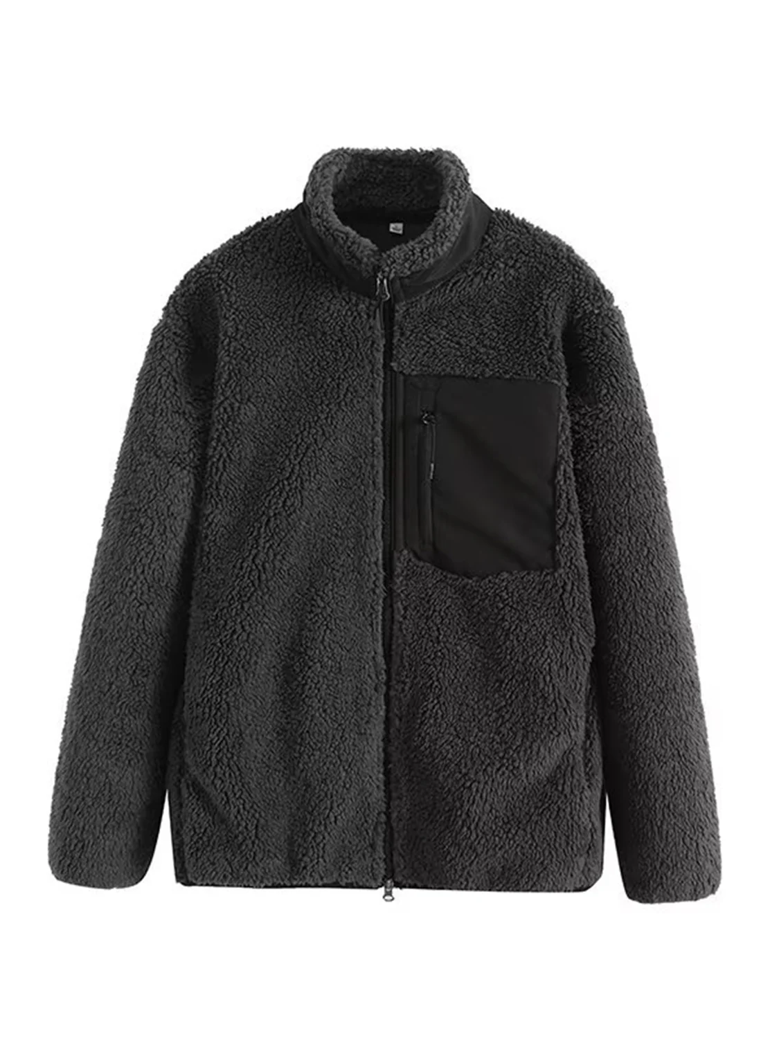 Zip Up Long Sleeve Plush Jacket - Image 7
