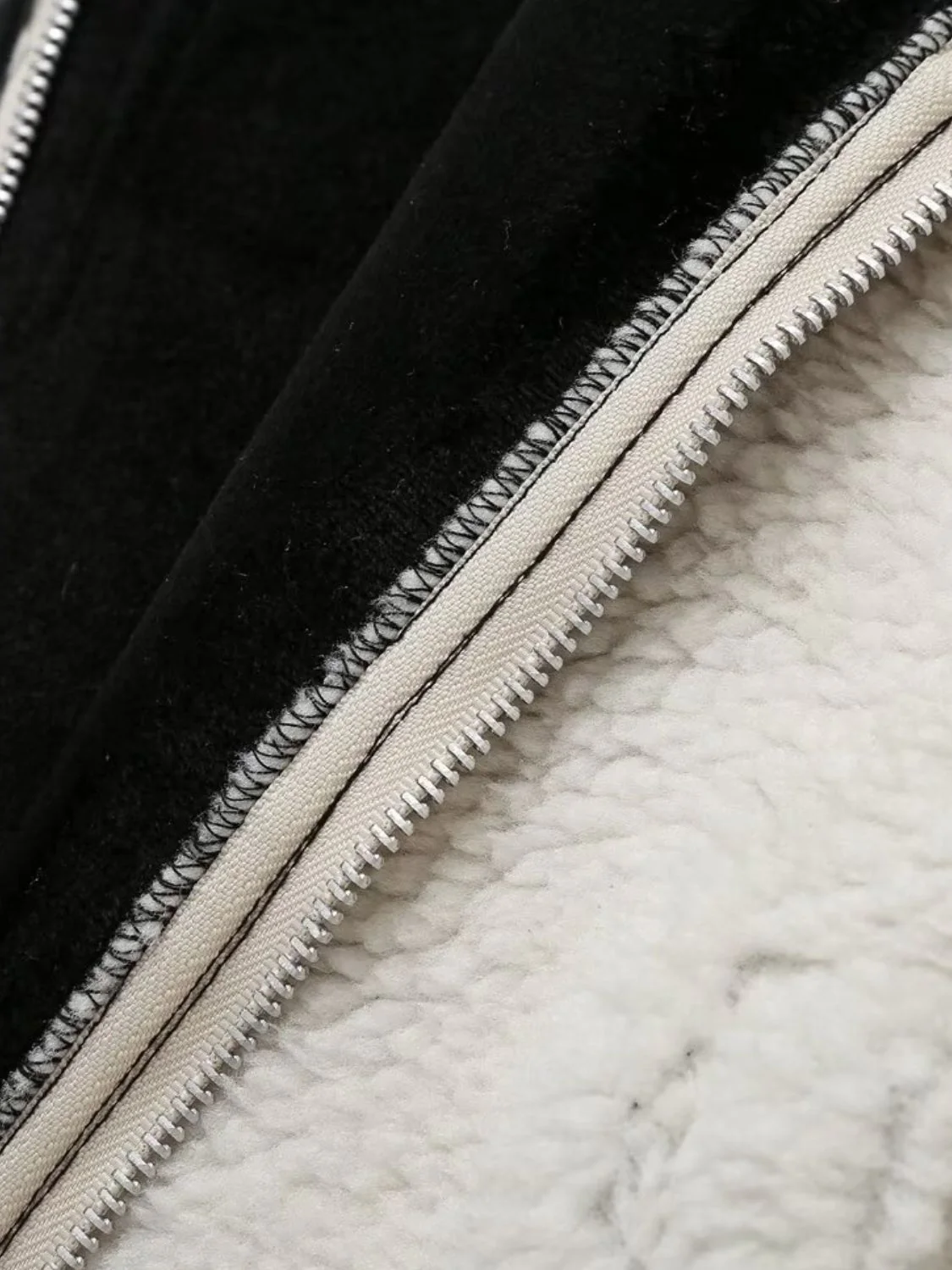 Zip Up Long Sleeve Sherpa Jacket - Image 10