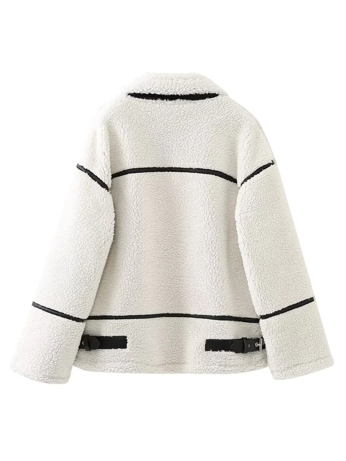 Zip Up Long Sleeve Sherpa Jacket - Image 5