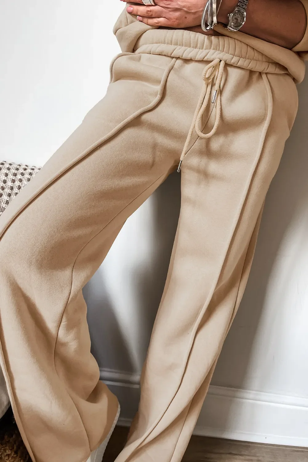 Zip Up Long Sleeve Top and Pants Set - Image 3