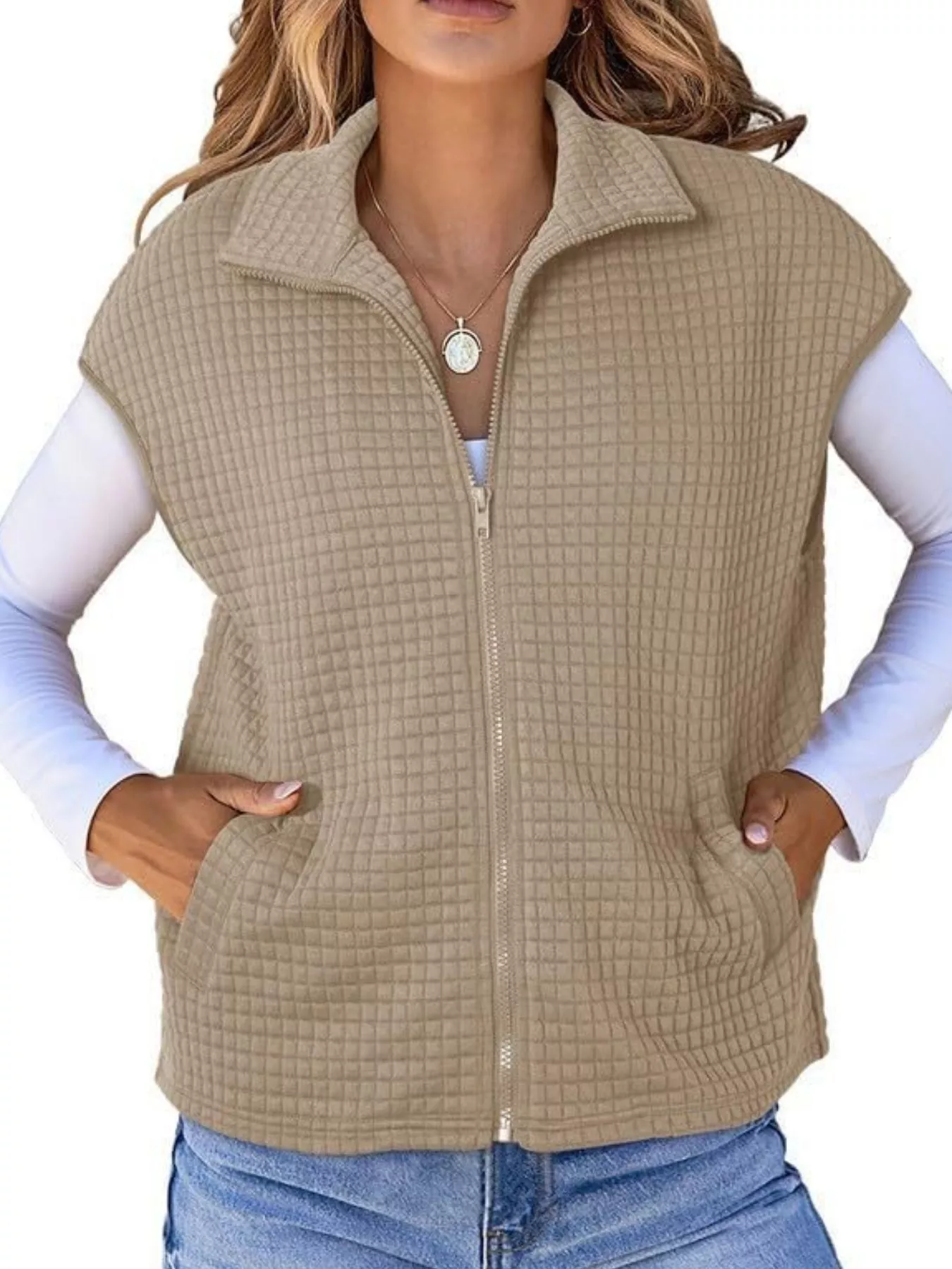 Zip-Up Vest Coat - Image 3