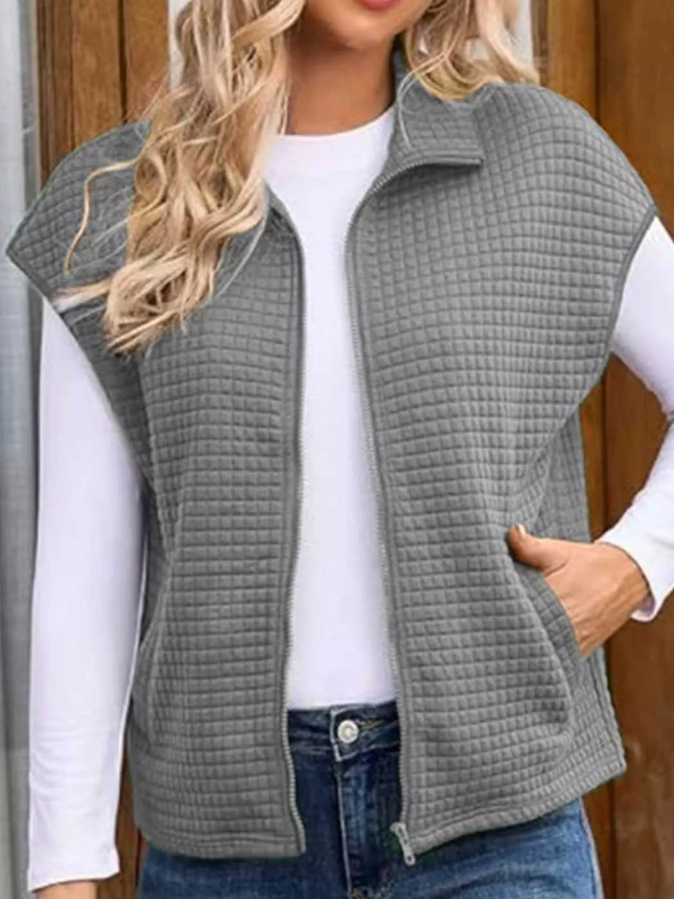Zip-Up Vest Coat - Image 7