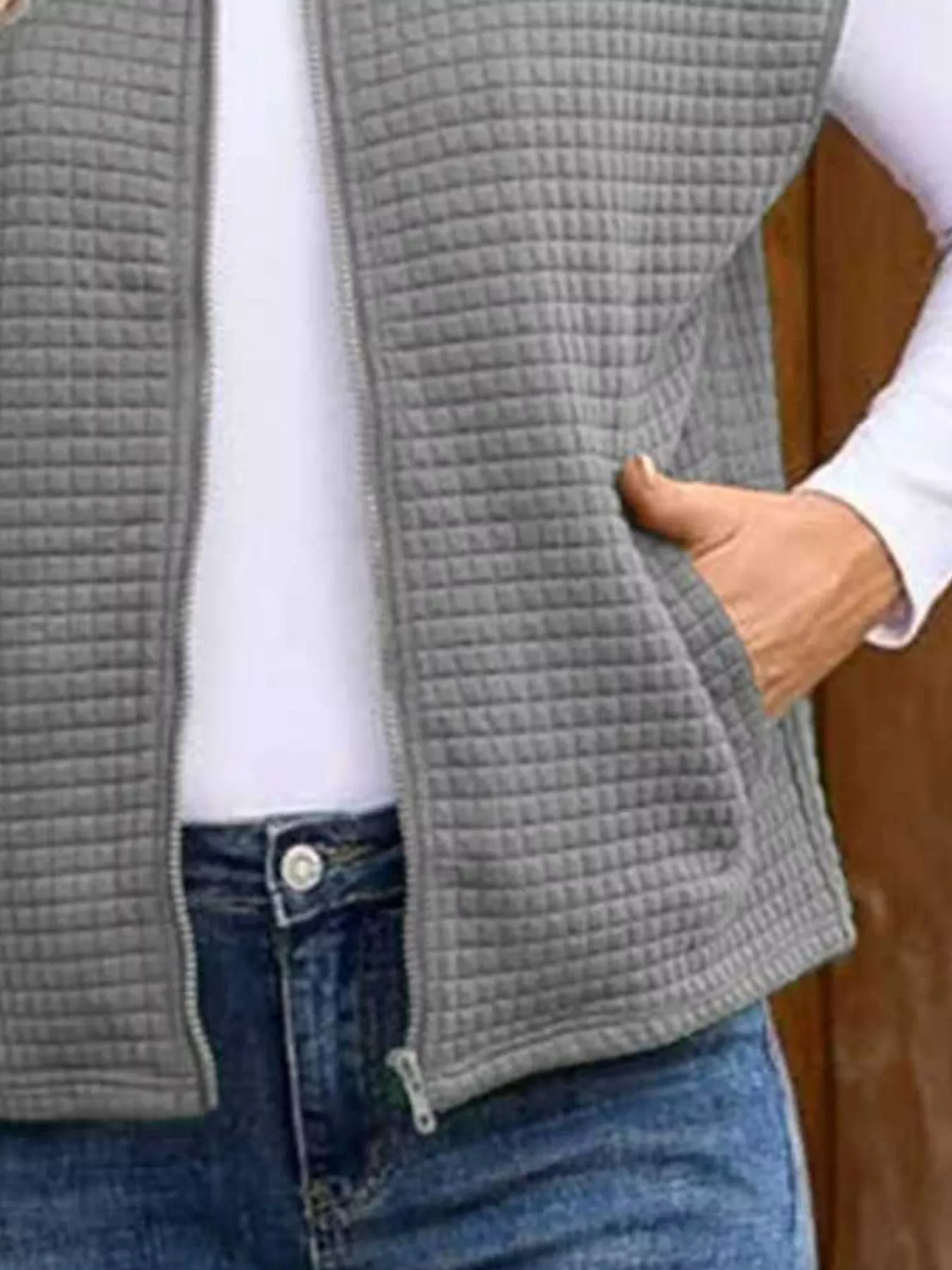 Zip-Up Vest Coat - Image 8